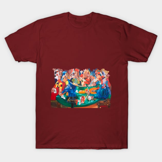 Poker Night Cut T-Shirt by Lavott4Art